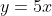 y=5x