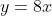 y=8x