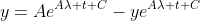 y=Ae^{A\lambda t+C}-ye^{A\lambda t+C}