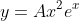 y=Ax^2e^x