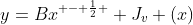 y=Bx^{ - \frac{1}{2} } J_v (x)
