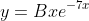 y=Bxe^{-7x}