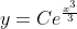 y=Ce^{\frac{x^3}{3}}