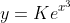 y=Ke^{x^{3}}