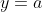 y=a