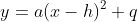y=a(x-h)^2+q