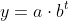 y=a\cdot{b^{t}}