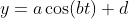 y=a\cos(bt)+d