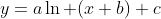 y=a\ln (x+b)+c