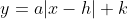 y=a|x-h|+k