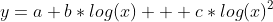 y=a+b*log(x) + c*log(x)^2