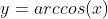 y=arccos(x)
