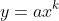 y=ax^k