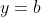 y=b