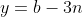 y=b-3n