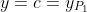 y=c=y_{P_1}