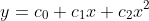y=c_0+c_1x+c_2x^2