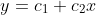 y=c_1+c_2x