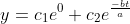 y=c_1e^0+c_2e^{\frac{-bt}{a}}