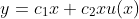 y=c_1x+c_2xu(x)