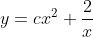 y=cx^2+\frac{2}{x}