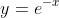 y=e^{-x}