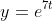 y=e^{7t}~\implies~7t=\ln(y)~\implies~\boxed{t=\fra  c17 \ln(y)}