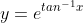 y=e^{tan^{-1}x}