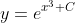 y=e^{x^{3}+C}