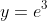 y=e^3