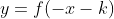y=f(-x-k)
