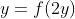 y=f(2y)