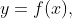 y=f(x),