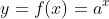 y=f(x)=a^x