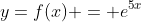 y=f(x) = e^{5x}