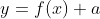 y=f(x)+a