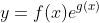 y=f(x)e^{g(x)}