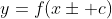 y=f(x\pm c)