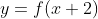 y=f(x+2)