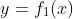 y=f_1(x)