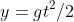 y=gt^2/2