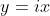 y=ix