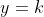 y=k