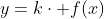 y=k\cdot f(x)