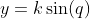 y=k\sin(q)