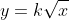 y=k\sqrt{x}