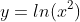 y=ln(x^2)