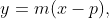 y=m(x-p),