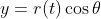 y=r(t)\cos\theta