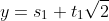 y=s_1+t_1\sqrt{2}
